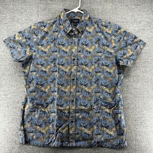 Wallin & Bros Short Sleeve Shirt Men XL Hawaiian Print Button Up